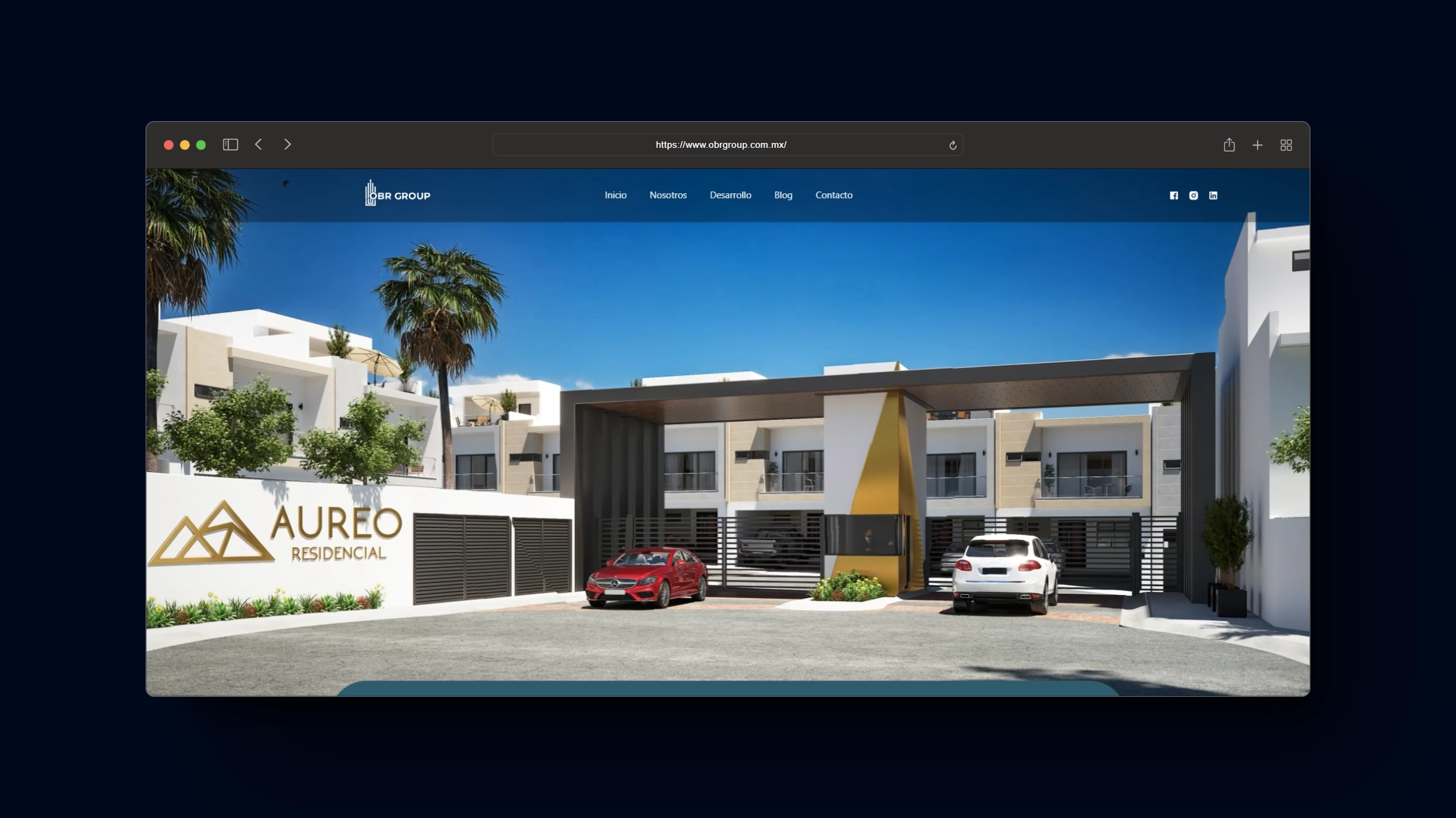 Captura de pantalla del proyecto OBR GROUP Inmobiliaria 🏗️